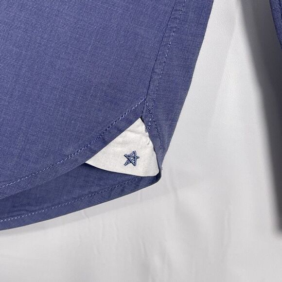 John Varvatos Blue USA Modern Slim Fit Long Sleeve Button Up Shirt Size 16 - Picture 4 of 7